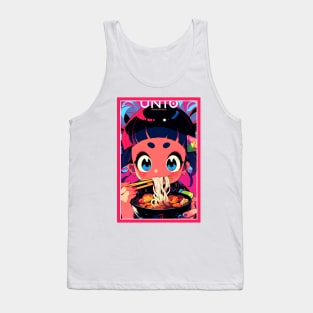 Cute Anime Girl |  Ramen Noodles | Hentaii Chibi Kawaii Design Tank Top